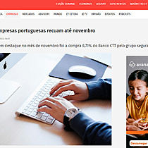 Negcios com empresas portuguesas recuam at novembro